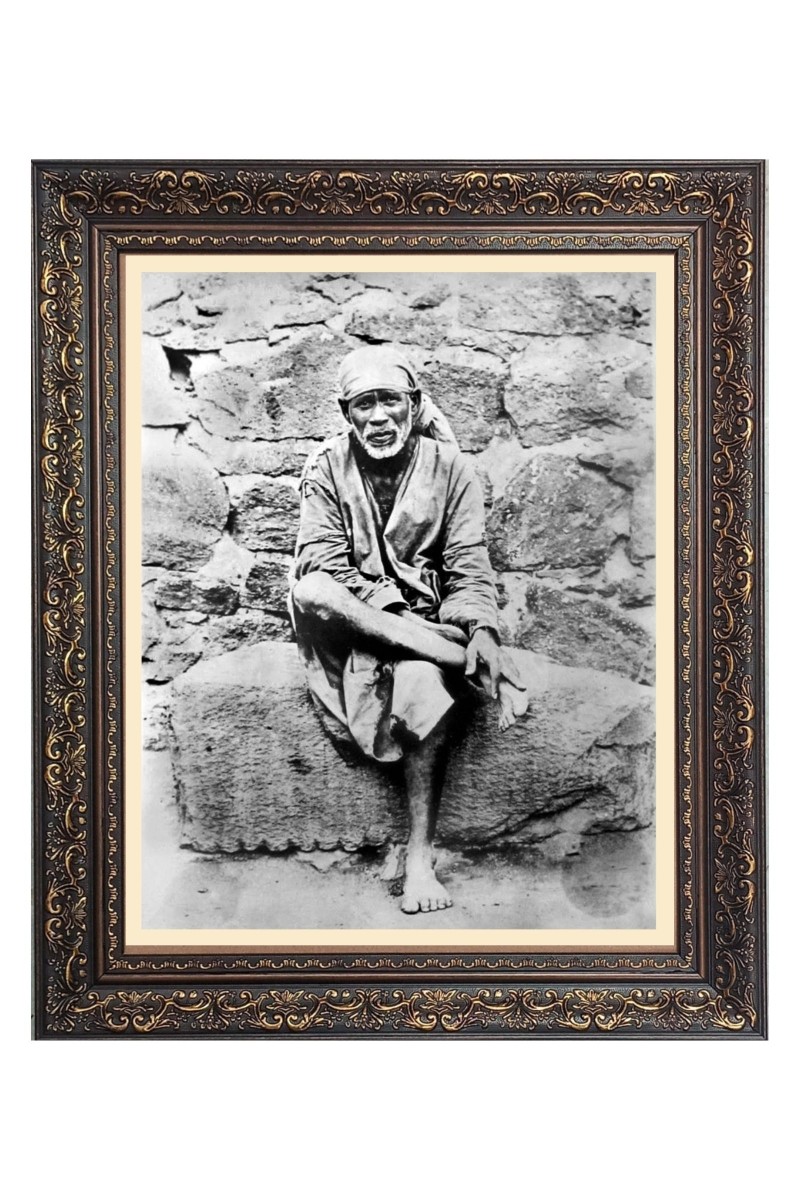 Sai Baba Big Photo Frame - 10x14 Inches for Home ,Temple &  Office Decoration