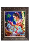 Baby Krishna with Maa yoshda Big Photo Frame - 10x14 Inches for Home ,Temple & Office Decoration Baby Krishna with Maa yoshda Big Photo Frame - 10x14 Inches for Home ,Temple & Office Decoration