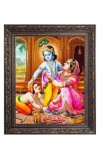 BabyKrishna with Yoshoda Big Photo Frame - 10x14 Inches for Home ,Temple &  Office Decoration