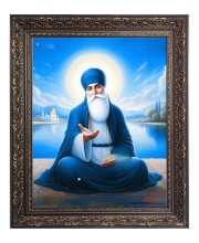 Guru Nanak Dev Ji Big Photo Frame - 10x14 Inches for Home ,Temple &  Office Decoration