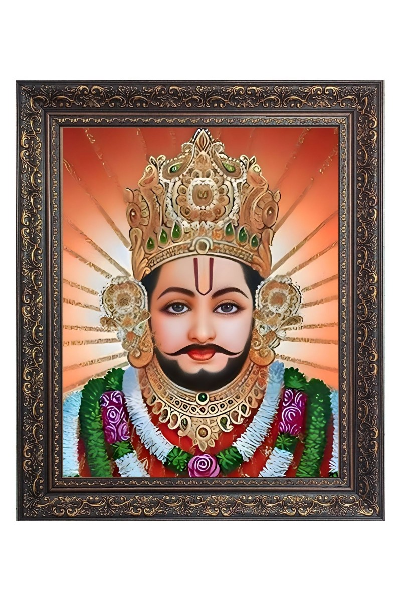 Lord Kahtu Shyam Big Photo Frame - 10x14 Inches for Home ,Temple &  Office Decoration