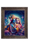 Sri Radha with Sri Krishna Big Photo Frame - 10x14 Inches for Home ,Temple &  Office Decoration