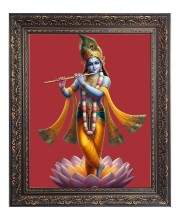 Sri Krishna Big Photo Frame - 10x14 Inches for Home ,Temple &  Office Decoration