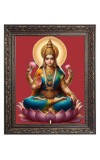 Godess Lakshmi  (Laxmi) Big Photo Frame - 10x14 Inches for Home ,Temple &  Office Decoration
