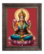 Godess Lakshmi  (Laxmi) Big Photo Frame - 10x14 Inches for Home ,Temple &  Office Decoration