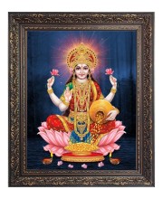 Mata Lakshmi (Laxmi) Big Photo Frame - 10x14 Inches for Home ,Temple &  Office Decoration