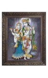 Sri Krishna with Sri Radha Big Photo Frame - 10x14 Inches for Home ,Temple &  Office Decoration