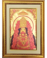 Maa Tara Kaali Golden Photo 11.5x15.5 Inches Perfect for Home, Office & Temple Decoration