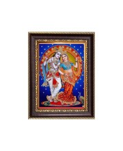 Sri Krishna and Sri Radha Digital Print Photo 6.7x8.7 inches  (I24) - Vibrant Religious Wall Art for Home or Office Decor.