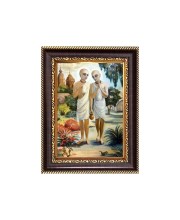 Sri Gaur and Sri Nitai Digital Print Photo 6.7x8.7 inches  (I24) - Vibrant Religious Wall Art for Home or Office Decor.