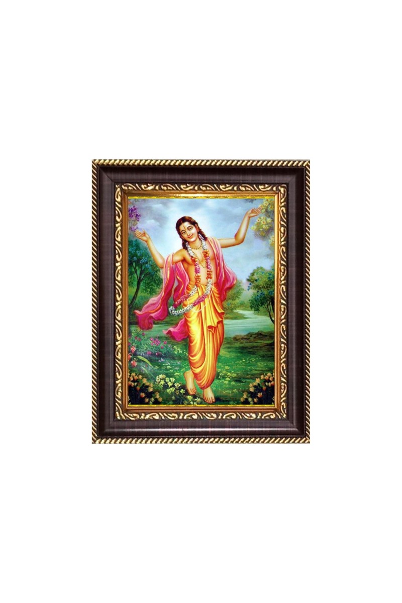 Sri Chaitannya Digital Print Photo 6.7x8.7 inches  (I24) - Vibrant Religious Wall Art for Home or Office Decor.