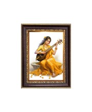 Maa Saraswathi Digital Print Photo 6.7x8.7 inches  (I24) - Vibrant Religious Wall Art for Home or Office Decor.