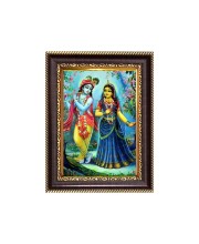 Sri  Radha And Sri Krishna Digital Print Photo 6.7x8.7 inches  (I24) - Vibrant Religious Wall Art for Home or Office Decor.