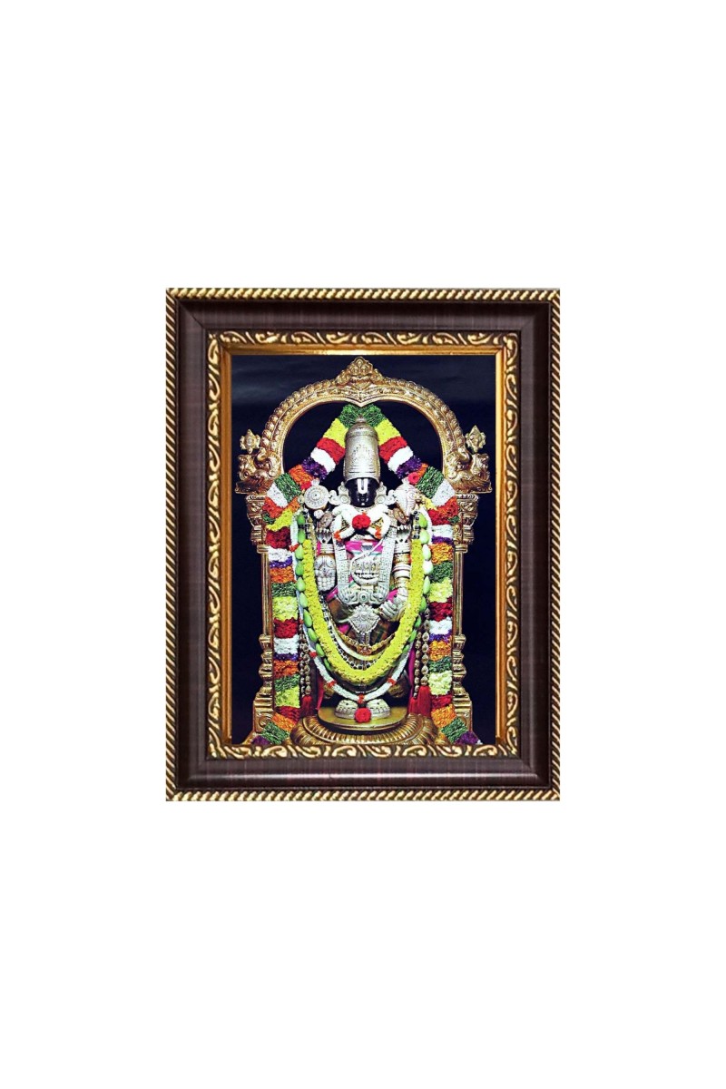 Sri Tirupati Balaji Digital Print Photo 6.7x8.7 inches  (I24) - Vibrant Religious Wall Art for Home or Office Decor.