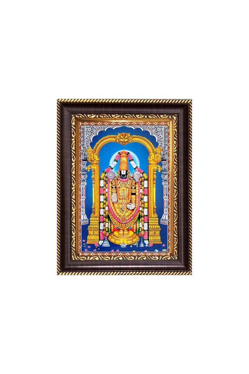 Sri Tirupati Balaji Digital Print Photo 6.7x8.7 inches  (I24) - Vibrant Religious Wall Art for Home or Office Decor.