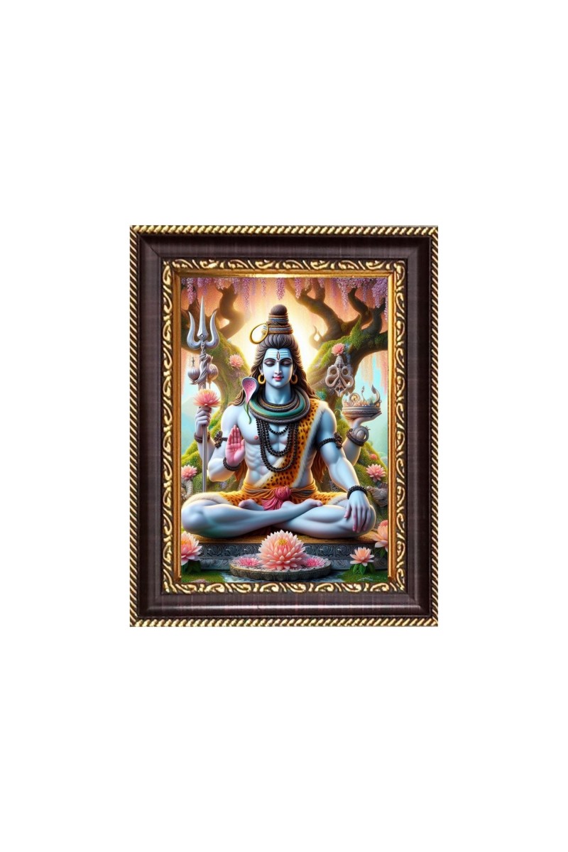 Sri Mahadeb Digital Print Photo 6.7x8.7 inches  (I24) - Vibrant Religious Wall Art for Home or Office Decor.