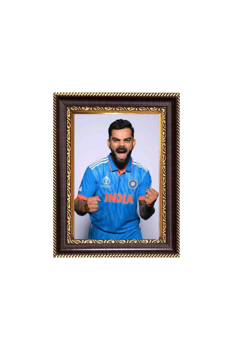 Sri Virat Koholi Digital Print Photo 6.7x8.7 inches  (I24) - Vibrant Religious Wall Art for Home or Office Decor.