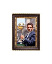 Sri Sachin Tendulkar with Woldcup Digital Print Photo 6.7x8.7 inches  (I24) - Vibrant Religious Wall Art for Home or Office Decor.