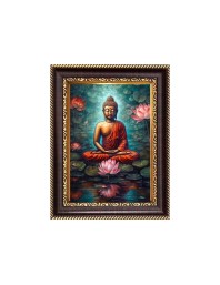 Gaitam Buddha Digital Print Photo 6.7x8.7 inches  (I24) - Vibrant Religious Wall Art for Home or Office Decor.