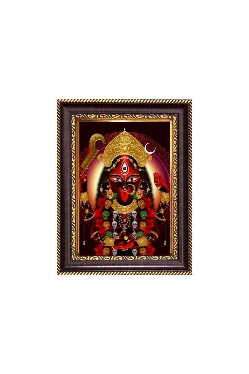 Maa kaali Digital Print Photo 6.7x8.7 inches  (I24) - Vibrant Religious Wall Art for Home or Office Decor.