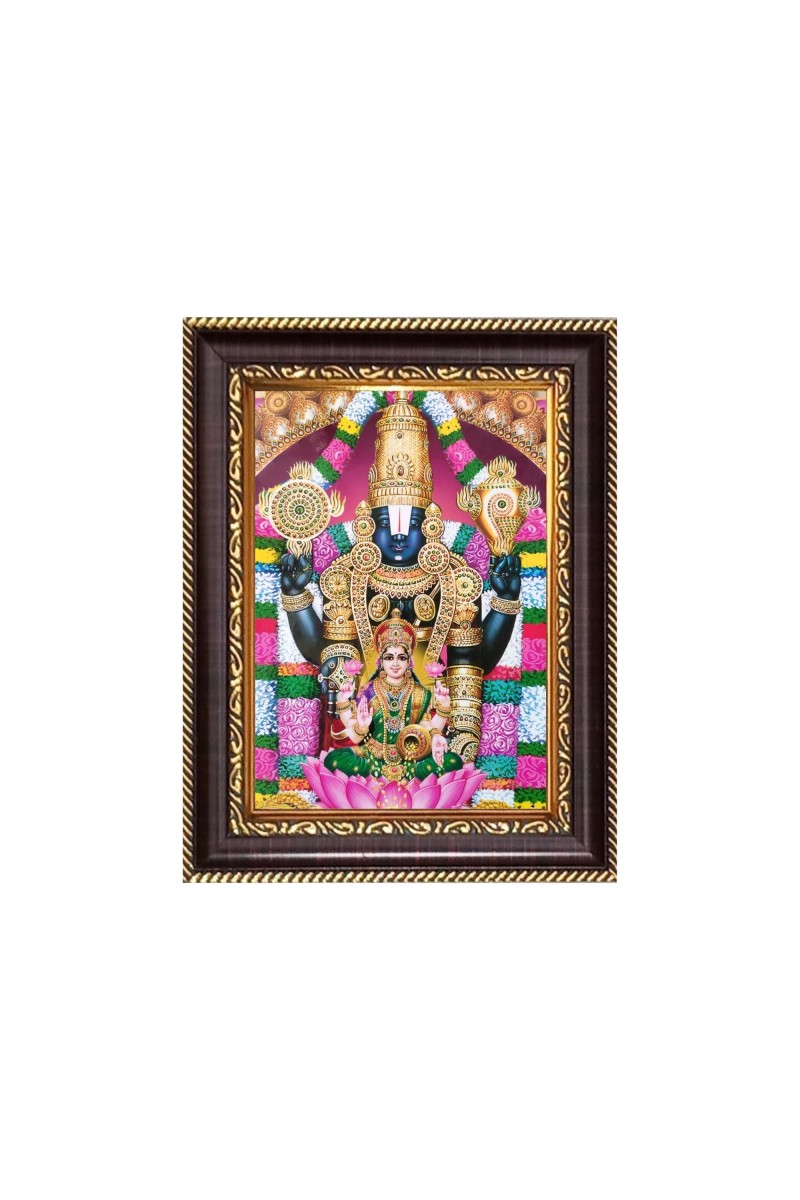 Sri Tirupati Balaji Digital Print Photo 6.7x8.7 inches  (I24) - Vibrant Religious Wall Art for Home or Office Decor.