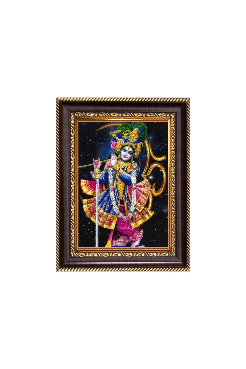 Sri Krishna Digital Print Photo 6.7x8.7 inches  (I24) - Vibrant Religious Wall Art for Home or Office Decor.