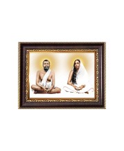 Sri ramakrishna and Maa Sarada Digital Print Photo 6.7x8.7 inches  (I24) - Vibrant Religious Wall Art for Home or Office Decor.