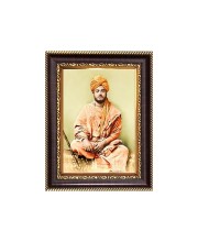 Swami Vibekananda Digital Print Photo 6.7x8.7 inches  (I24) - Vibrant Religious Wall Art for Home or Office Decor.