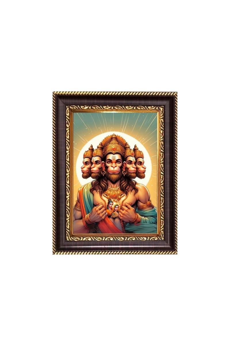 Sri hanumaniji Digital Print Photo 6.7x8.7 inches  (I24) - Vibrant Religious Wall Art for Home or Office Decor.