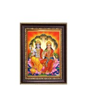Ma Lakshmi and Sri Narayan Digital Print Photo 6.7x8.7 inches  (I24) - Vibrant Religious Wall Art for Home or Office Decor.