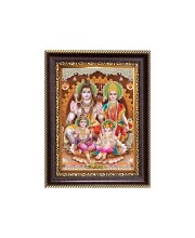 Lord Shib Parbati Family Digital Print Photo 6.7x8.7 inches  (I24) - Vibrant Religious Wall Art for Home or Office Decor.