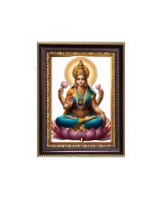 Maa Lakshmi Digital Print Photo 6.7x8.7 inches  (I24) - Vibrant Religious Wall Art for Home or Office Decor.