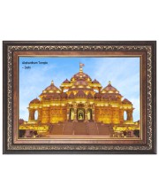 Akshardham Temple Photo - Brown Color Frame, 10x14 Inch | Premium Quality Print | Perfect for Home and Office Wall Decoration Akshardham Temple Photo - Brown Color Frame, 10x14 Inch | Premium Quality Print | Perfect for Home and Office Wall Decoration