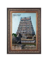 Chidambaram Natraja Temple Photo Photo - Brown Color Frame, 10x14 Inch | Premium Quality Print |  Perfect for Home and Office Wall Decoration