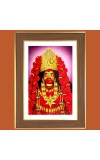 Jai maa kali  Photo Frame  10x14 Inches-Brown Wooden Frame for Home , Office & Temple Decoration and Gifting