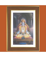 Lord shri Krishna  Photo Frame  10x14 Inches-Brown Wooden Frame for Home , Office & Temple Decoration and Gifting