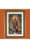 Goddess Adi Shakti Photo Frame 10x14 Inches-Brown Wooden Frame for Home , Office & Temple Decoration and Gifting Goddess Adi Shakti Photo Frame 10x14 Inches-Brown Wooden Frame for Home , Office & Temple Decoration and Gifting