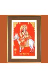 Sheetala Mata Photo Frame  10x14 Inches-Brown Wooden Frame for Home , Office & Temple Decoration and Gifting