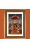 Lord Venkateshwara Photo Frame  10x14 Inches-Brown Wooden Frame for Home , Office & Temple Decoration and Gifting