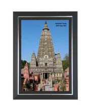 Mahabodhi Temple Photo - Brown Color Frame, 10x14 Inch | Premium Quality Print |  Perfect for Home and Office Wall Decoration