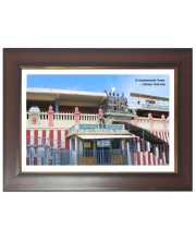 Sri Dakshinamurthy Temple Photo - Brown Color Frame, 10x14 Inch | Premium Quality Print |  Perfect for Home and Office Wall Decoration