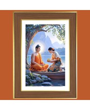 Buddha Teachings Photo Frame 10x14 Inches-Brown Wooden Frame for Home , Office & Temple Decoration and Gifting Buddha Teachings Photo Frame 10x14 Inches-Brown Wooden Frame for Home , Office & Temple Decoration and Gifting