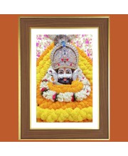 Khatu Shyam Baba  Photo Frame  10x14 Inches-Brown Wooden Frame for Home , Office & Temple Decoration and Gifting