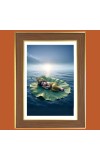Baby Krishna Sleeping on a Leaf Photo Frame 10x14 Inches-Brown Wooden Frame for Home , Office & Temple Decoration and Gifting Baby Krishna Sleeping on a Leaf Photo Frame 10x14 Inches-Brown Wooden Frame for Home , Office & Temple Decoration and Gifting
