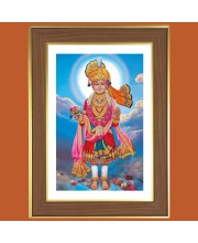Swaminarayan Photo Frame  10x14 Inches-Brown Wooden Frame for Home , Office & Temple Decoration and Gifting
