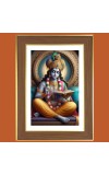 Lord krishna Bhagavan  Photo Frame  10x14 Inches-Brown Wooden Frame for Home , Office & Temple Decoration and Gifting