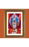 Goddess Kali Photo Frame  10x14 Inches-Brown Wooden Frame for Home , Office & Temple Decoration and Gifting