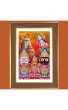 Lord Sri Jagannath Photo Frame  10x14 Inches-Brown Wooden Frame for Home , Office & Temple Decoration and Gifting