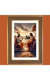 Sri krishna and arjuna Photo Frame 10x14 Inches-Brown Wooden Frame for Home , Office & Temple Decoration and Gifting Sri krishna and arjuna Photo Frame 10x14 Inches-Brown Wooden Frame for Home , Office & Temple Decoration and Gifting