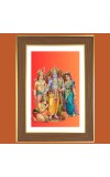 Lord Sri Rama  Photo Frame  10x14 Inches-Brown Wooden Frame for Home , Office & Temple Decoration and Gifting